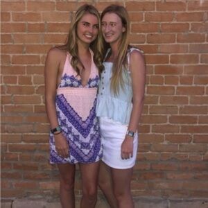 Somedays Lovin Backless Dress in Pink and Purple